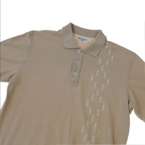 🚫SOLD🚫 YSL Embroidered Spellout Polo